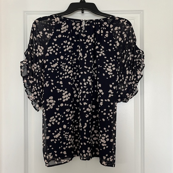 Madewell Navy with Cream Design Top Size XL - Picture 6 of 7